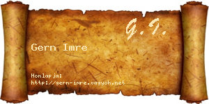 Gern Imre névjegykártya