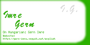 imre gern business card